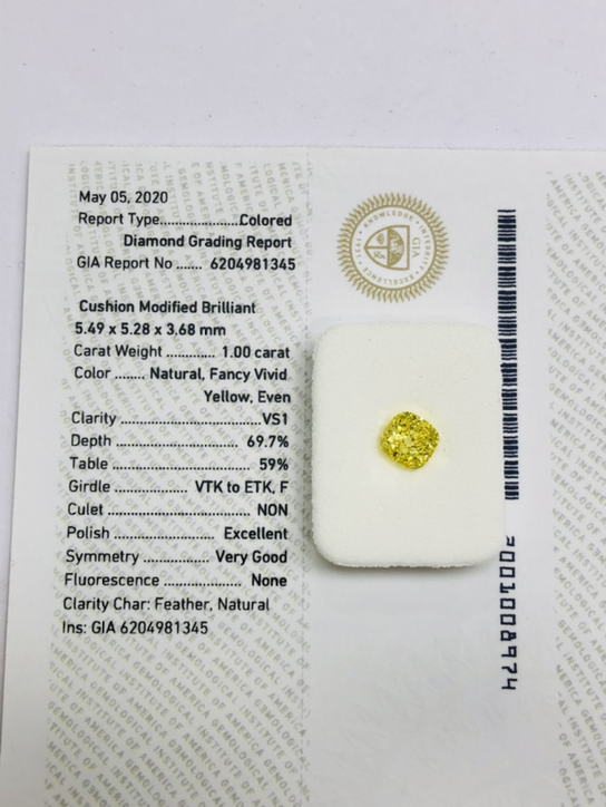 1.00ct Cushion SINGLE image 2 of 3